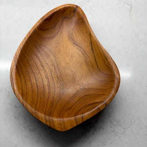 Vintage Scultural Teak ( or Monkey Pod) wood bowl.