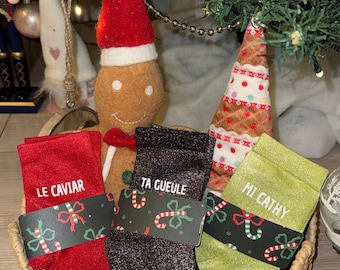 Personalized glitter socks