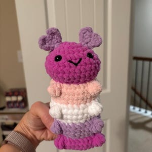 Beloved Crochet Plushies (Bear, Cat, Caterpillar, Puppy, Kitten, Pink Bee, Heart Keychain, Floppy-ear Bunny & Bunny holding rose) image 3