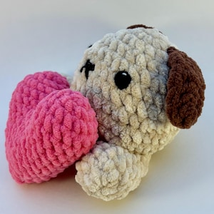 Beloved Crochet Plushies (Bear, Cat, Caterpillar, Puppy, Kitten, Pink Bee, Heart Keychain, Floppy-ear Bunny & Bunny holding rose) image 14
