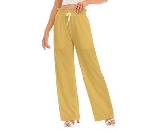 Women's All Day Comfort First Wide Leg Pants - Yellow Golden Sun