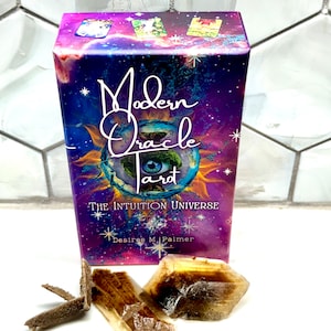 TAROT ORÁCULO MODERNO: Baraja grande, baraja de tarot de 78 cartas y guía de The Intuition Universe, baraja de tarot independiente, tarot moderno