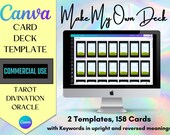 Canva Tarot Deck Template: Customizable Divination Cards (Digital Download)