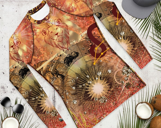 Zodiac Collection - Leo - Long Sleeve Shirt - All over Print - Abstract Art - Spiritual Art