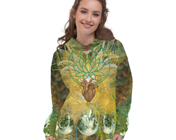 Geode Flower Of Life Abstract Print Psychedelic Festival Rave All Over Print  PULL OVER HOODIE