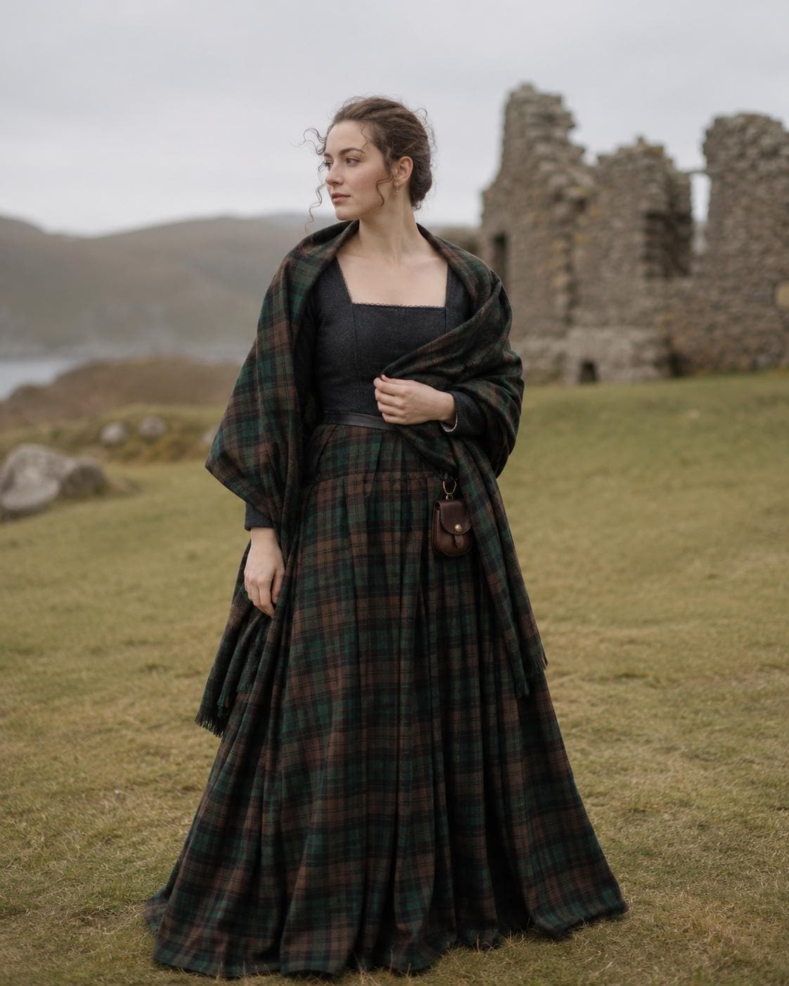 silk tartan evening dress Effortlessly Elegant Gown