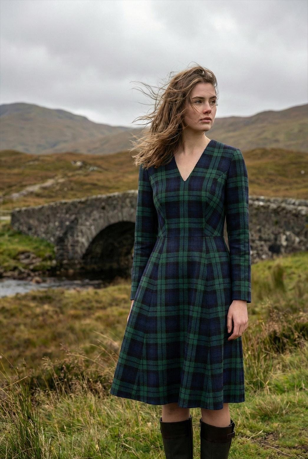 Tartan Midi Dress - Etsy