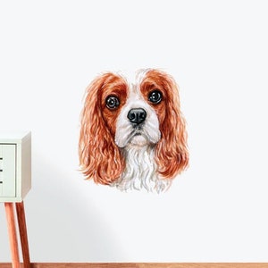 Cavalier King Spaniel Dog Wall Sticker Decal | Dogs and Pets Wall Stickers, Wall Art, Wall Decals, Kids Stickers, Animals Wall Decals