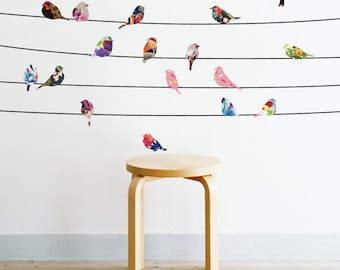 Birds & Blossoms Wall Sticker Decal | Illustration Wall Stickers, Animals Wall Stickers, Wall Decals, Home Decor, Wall Art, Illustrations