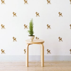 Mini Deers (Set Of 42) Wall Sticker Decal | Pattern, Wall Art, Girls Room, Boys Room, Nursery Decal, Wall Decals, Kids Room Patterns