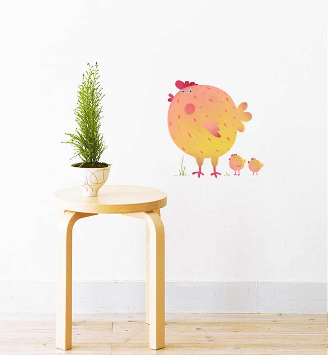 Chicken Family Together Wall Sticker Decal | Dogs and Pets Wall ...
