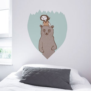 The Chaperone Wall Sticker Decal | Kids Wall Stickers, Animals Wall Stickers, Childrens Wall Decals, Wall Art, Kids Room, Girl, Boy