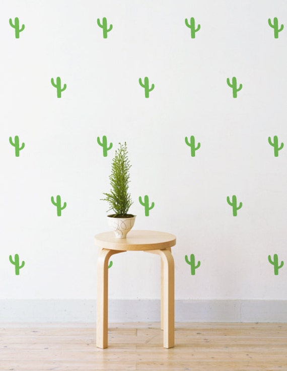 Mini Cactus | Lot de 35 Wall Sticker Decal | Motif, Art Mural, Chambre Des Filles, Les Garçons Chamb