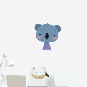 Koala Portrait Wall Sticker Decal | Australian Animal Decals, Animal Wall Stickers, Kids, Native Animals Stickers, Wall Art