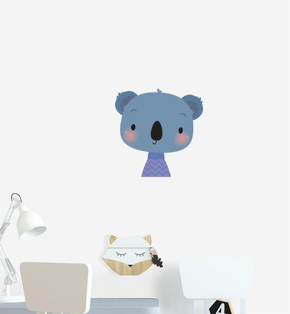 Koala Portrait Wall Sticker Decal Australian Animal Decals Etsy