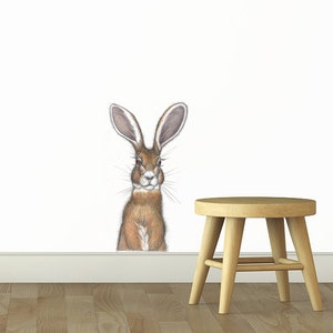 Curious Hare Wall Sticker Decal | Kids Wall Stickers, Animals Wall Stickers, Childrens Wall Decals, Wall Art, Kids Room, Girl, Boy