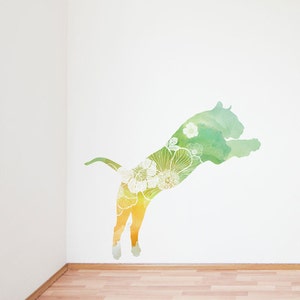 Watercolor Flowery Tiger Wall Sticker Decal | Kids Wall Stickers, Animals Wall Stickers, Childrens Wall Decals, Wall Art, Kids Room