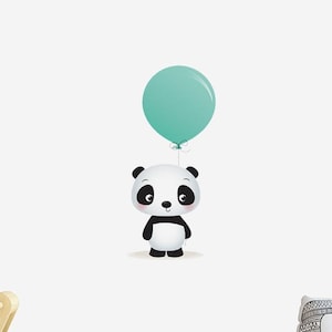 Panda With Big Balloon Wall Sticker Decal | Nursery Wall Stickers, Animal Wall Decals, Home Decor, Baby Room, Wall Art, Girl, Boy