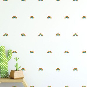 Rainbow Pattern (Collection Of 24) Wall Sticker Decal | Pattern, Girls Room, Boys Room, Nursery Decal, Wall Decals, Kids Room Patterns