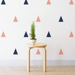 Pastel Triangles Set (Set Of 54) Wall Sticker Decal | Pattern, Wall Art, Girls Room, Boys Room, Nursery Decal, Kids Room Patterns