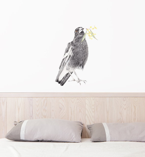 Maggie The Magpie Wall Sticker Decal Australian Animal Hong Kong - Australian Art Wall Decals Maggie The Magpie Wall Sticker Decal Australian Animal Hong Kong - Australian Art Wall Decals