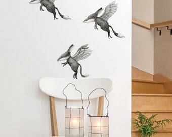 Bilby Angel Wall Sticker Decal | Australian Animal Decals, Animal Wall Stickers, Kids, Native Animals Stickers, Wall Art