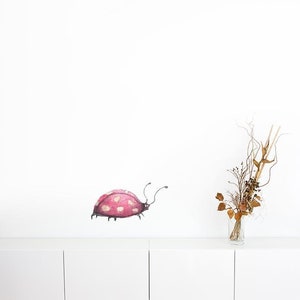 Red Lady Bug Wall Sticker Decal | Kids Wall Stickers, Animals Wall Stickers, Childrens Wall Decals, Wall Art, Kids Room, Girl, Boy