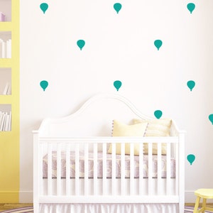 Air Balloon (Set Of 48) Wall Sticker Decal | Pattern, Wall Art, Girls Room, Boys Room, Nursery Decal, Wall Decals, Kids Room Patterns