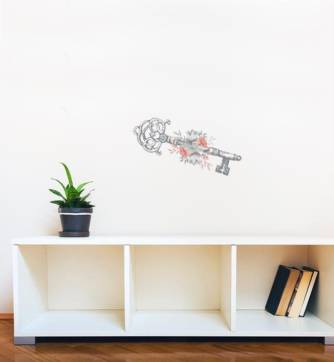 Key Rack Decal Vintage Key Wall Sticker Decal | Illustration Wall Stickers, Animals ...