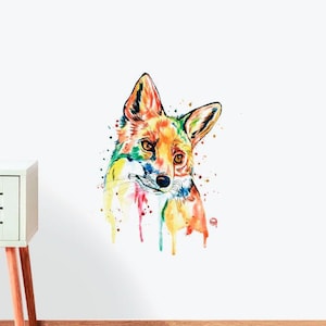 Fox - Whimsy Wall Sticker Decal | Illustration Wall Stickers, Animals Wall Stickers, Wall Decals, Home Decor, Wall Art, Illustrations