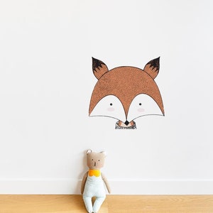 Pointy Eared Fox Wall Sticker Decal | Kids Wall Stickers, Animals Wall Stickers, Childrens Wall Decals, Wall Art, Kids Room, Girl, Boy