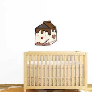 Yummy Choccy Milk Carton Wall Sticker Decal | Kids Wall Sticker, Tiere Wandaufkleber, Kinderwall-Decals, Kids Room, Girl, Boy