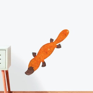Platypus Wall Sticker Decal | Australian Animal Decals, Animal Wall Stickers, Kids, Native Animals Stickers, Wall Art