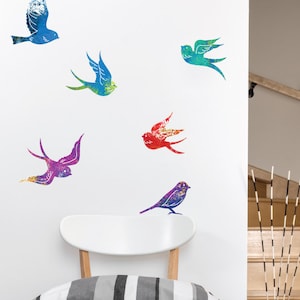 Zen Birds (Set Of 6) Wall Sticker Decal | Illustration Wall Stickers, Animals Wall Stickers, Wall Decals, Home Decor, Wall Art