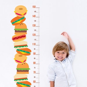 Hamburger stack hoogte grafiek muur sticker decal | Educatieve Muurstickers, leren, kunst aan de muur, Muurstickers, kinderkamer, school, onderwijs