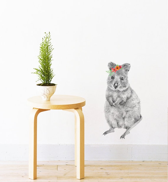 Quokka The Wombat Wall Sticker Decal Australian Animal Australia - How To Tell What Animal Is In My Wall Australia Quokka The Wombat Wall Sticker Decal Australian Animal Australia - How To Tell What Animal Is In My Wall Australia