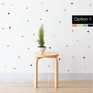 Confetti Triangles (Set Of 216) Wall Sticker Decal | Pattern, Wall Art, Girls Room, Boys Room, Nursery Decal, Kids Room Patterns