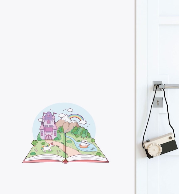 Library Vinyl Wall Decal Reading Story Open Book Girl Kids Room Wall Stickers For Study Decoration Wallpaper Waterproof Z440 Wall Stickers Aliexpress