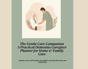 Dementia Caregiver Planner Printable | Elder Care Binder for Aging Parents, Alzheimer’s Daily Log, Medication & Behavior Tracker