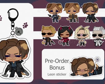 PREVENTA Llaveros acrílicos de Resident Evil de 6 cm