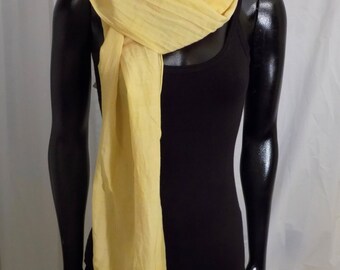 Eco Dyed Yellow Silk Scarf