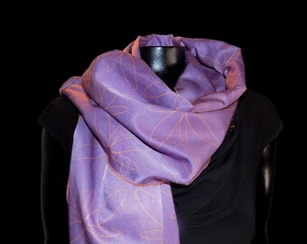 Fancy Satin Purple scarf