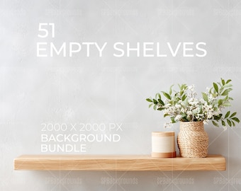 51 Leere Regal Mockup Hintergründe | "Gestaltete Interior Produktinszenierung (Digitaler Download)""