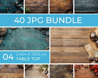 40 JPG Flat Lay Mockup Hintergründe Bundle (Digitaler Download)