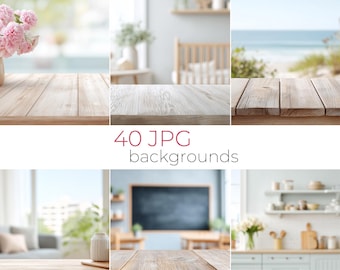 40 JPG Mockup Hintergründe Bundle, Produktfotografie Kulissen