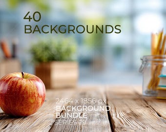 40 Front View Tabletop Backgrounds | JPG Product Mockup Background Bundle | Digital Photography Backdrops | Styled Stock Photos