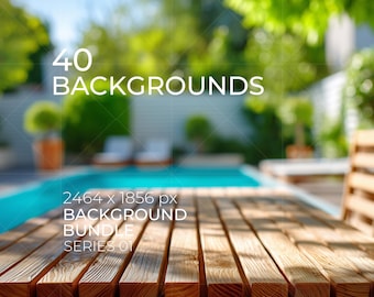 40 JPG Tabletop Lifestyle Hintergründe für Mockups | Vorderansicht Produkt-Mockups