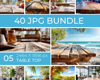 40 Table Top Hintergründe | Produkt Mockup JPG Bundle (Digitaler Download)