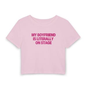 My Boyfriend Is Literally On Stage Baby Tee, Kiss All The Time Disco Occasionally Harry Album Merch Tour Concert Y2K 90s, Harry Styles Shirt image 5