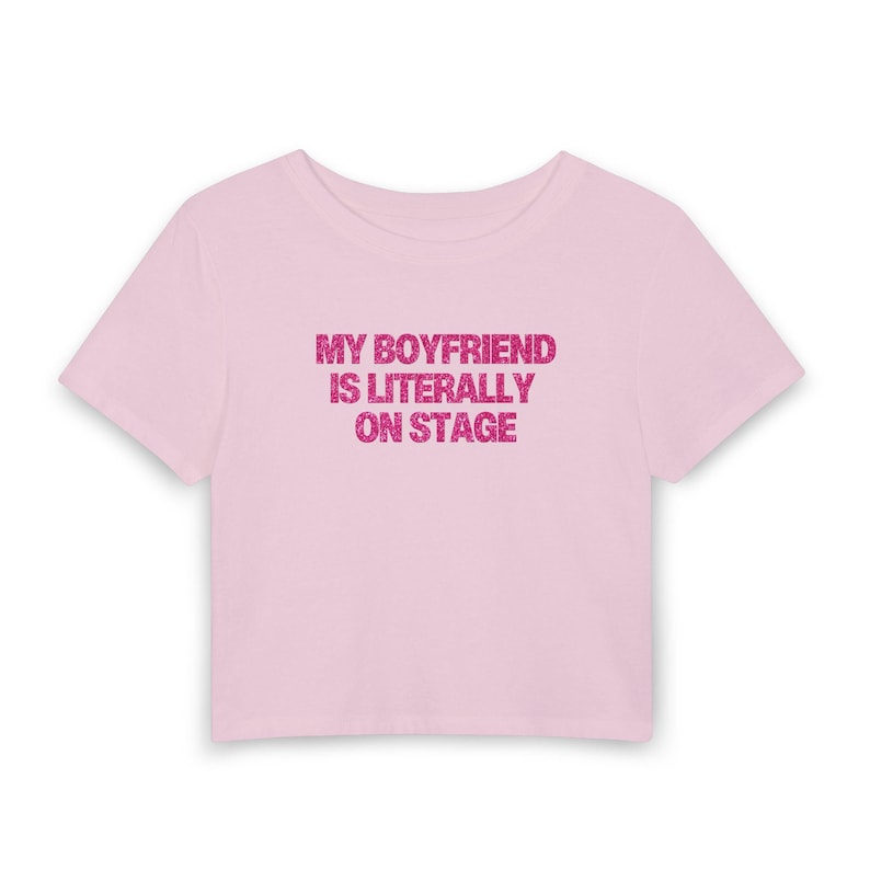 My Boyfriend Is Literally On Stage Baby Tee, Kiss All The Time Disco Occasionally Harry Album Merch Tour Concert Y2K 90s, Harry Styles Shirt image 5
